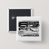 Badge Carré 5 Cm Mighty Mo (Devant & derrière)