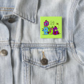 Badge Carré 5 Cm Mignon comme insecte (En situation)