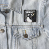 Badge Carré 5 Cm Migraine dans le bouton de processus (En situation)