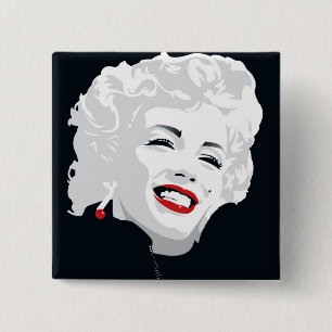 Badge Carré 5 Cm Miki Marilyn