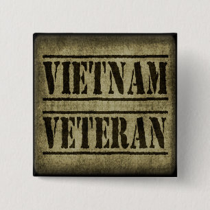 Badge Carré 5 Cm Militaires de vétéran du Vietnam