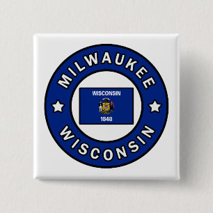 Badge Carré 5 Cm Milwaukee Wisconsin