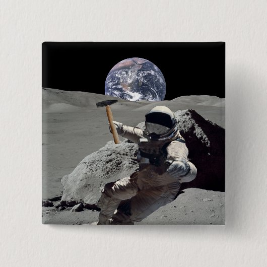 Badge Carré 5 Cm Mine La Lune (Devant)