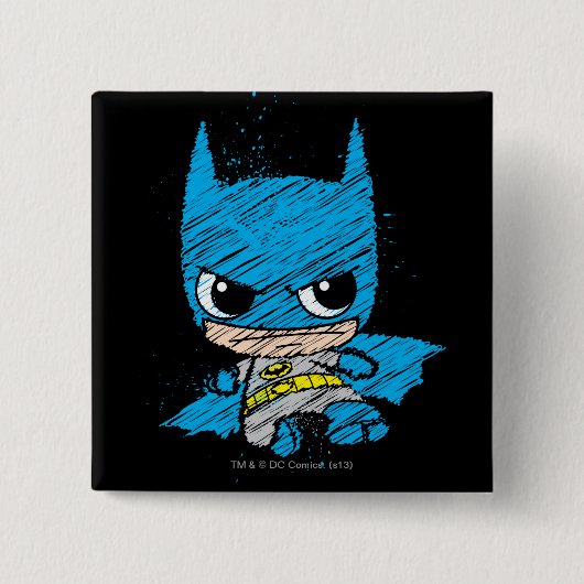 Badge Carré 5 Cm Mini-Batman (Devant)