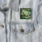 Badge Carré 5 Cm Mini Bouton-Insigne d'iris (En situation)