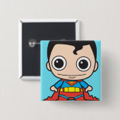 Badge Carré 5 Cm Mini Superman (Devant & derrière)