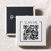 Badge Carré 5 Cm Minimalist QR Code Scan Me Business