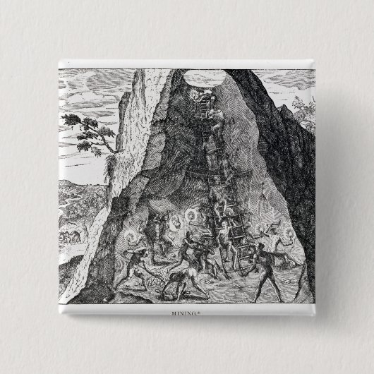 Badge Carré 5 Cm Mining', Francfort, 1602 (Devant)