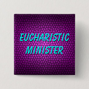 BADGE CARRÉ 5 CM MINISTRE EUCHARISTIQUE