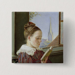 Badge Carré 5 Cm Minna Wasmann, la soeur de l'artiste, 1822