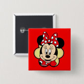 Badge Carré 5 Cm Minnie (Devant & derrière)