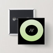 Badge Carré 5 Cm Mint Green (Devant & derrière)