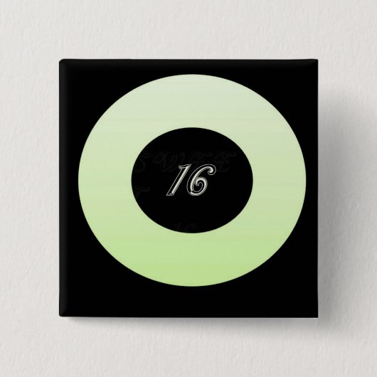 Badge Carré 5 Cm Mint Green (Devant)