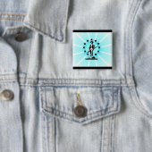 Badge Carré 5 Cm Minuteman (En situation)