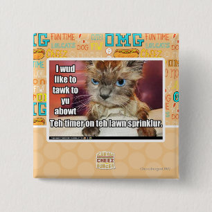 Badge Carré 5 Cm Minuterie de Sprinklur de pelouse