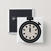 Badge Carré 5 Cm minuteur (Devant & derrière)