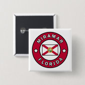 Badge Carré 5 Cm Miramar Floride (Devant & derrière)