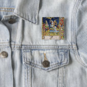 Badge Carré 5 Cm Missel de St George de Topusko (En situation)