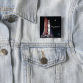 Badge Carré 5 Cm Mission Apollo 17 Moon (En situation)