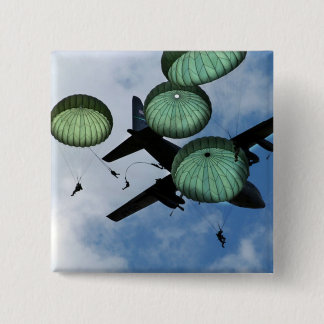 Badge Carré 5 Cm Mission de masse de saut, parachutes, l'armée