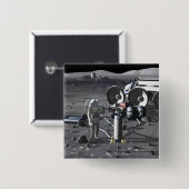 Badge Carré 5 Cm Missions d'exploration spatiale futures 2 (Devant & derrière)