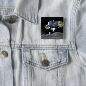 Badge Carré 5 Cm Missions d'exploration spatiale futures 4 (En situation)