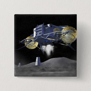 Badge Carré 5 Cm Missions d'exploration spatiale futures 4
