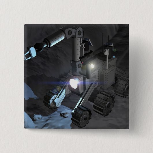 Badge Carré 5 Cm Missions d'exploration spatiale futures 6 (Devant)