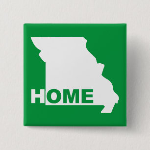 Badge Carré 5 Cm Missouri Maison loin de la broche d'état Bouton d'
