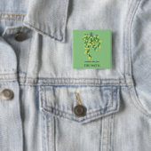 Badge Carré 5 Cm Mistletoe vert pastel (En situation)