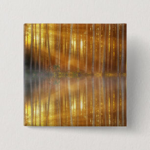 Badge Carré 5 Cm Misty Forest Scene