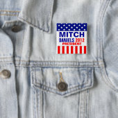 Badge Carré 5 Cm Mitch Daniels 2012 (En situation)