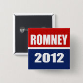 BADGE CARRÉ 5 CM MITT ROMNEY 2012 (Devant & derrière)