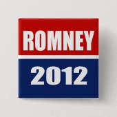 BADGE CARRÉ 5 CM MITT ROMNEY 2012 (Devant)