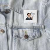 Badge Carré 5 Cm Mitt Romney Citations couleur (En situation)