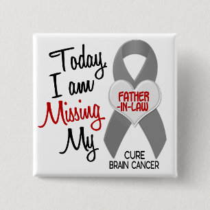 Badge Carré 5 Cm Mlle absente My Father-in-law 1 de cancer du