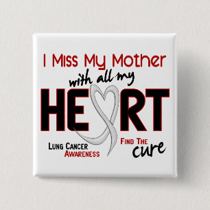 Badge Carré 5 Cm Mlle My Mother du cancer de poumon I