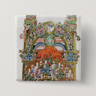 Badge Carré 5 Cm Mme 369 f.29v Pentecost