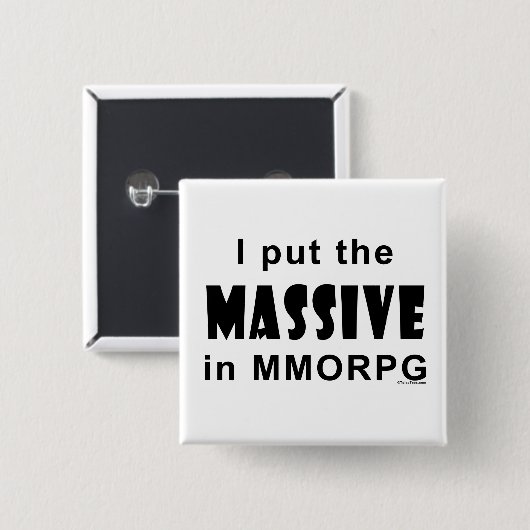 Badge Carré 5 Cm MMORPG massif (Devant & derrière)