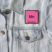Badge Carré 5 Cm Mn - Moonshine Funny Chemistry Element Symbol Tee (En situation)