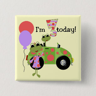 Badge Carré 5 Cm Mod Frogs 3e Anniversaire Tshirts et cadeaux