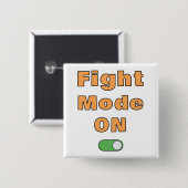 Badge Carré 5 Cm Mode Combat Activé (Devant & derrière)