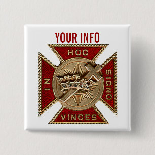 BADGE CARRÉ 5 CM MODÈLE DE CHEVALIERS