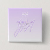 Badge Carré 5 Cm Modèle de nom professionnel et de slogan | Violet (Devant)