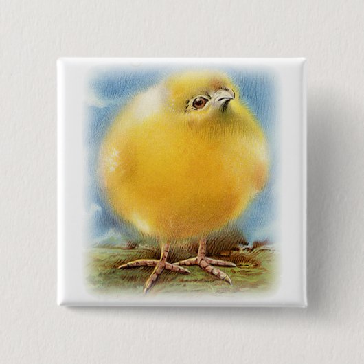 Badge Carré 5 Cm Modèle de Pâques (Devant)