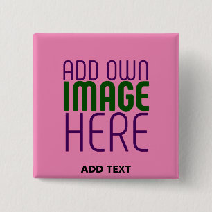 BADGE CARRÉ 5 CM MODÈLE DE TEXTE D'IMAGE CHAUD MODERNE ÉDITABLE