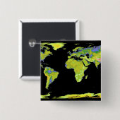 Badge Carré 5 Cm Modèle d'élévation numérique des continents sur Ea (Devant & derrière)