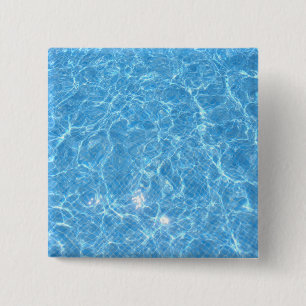 Badge Carré 5 Cm Modèle sur mesure Piscine bleue Eau bleue Vide