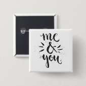 Badge Carré 5 Cm Moi et vous (Devant & derrière)