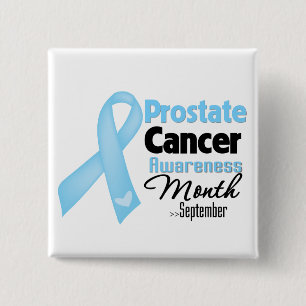 Badge Carré 5 Cm Mois de sensibilisation au cancer de la prostate
